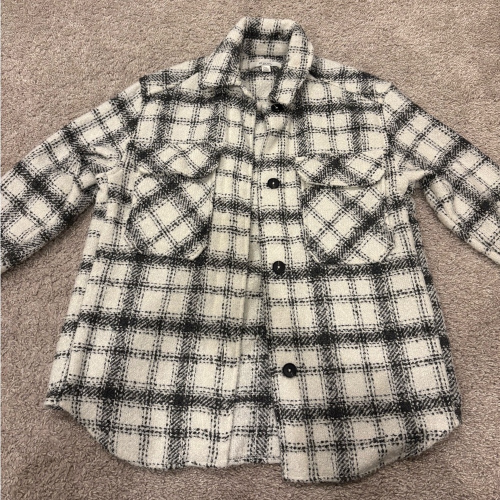 Black & White Plaid Jacket